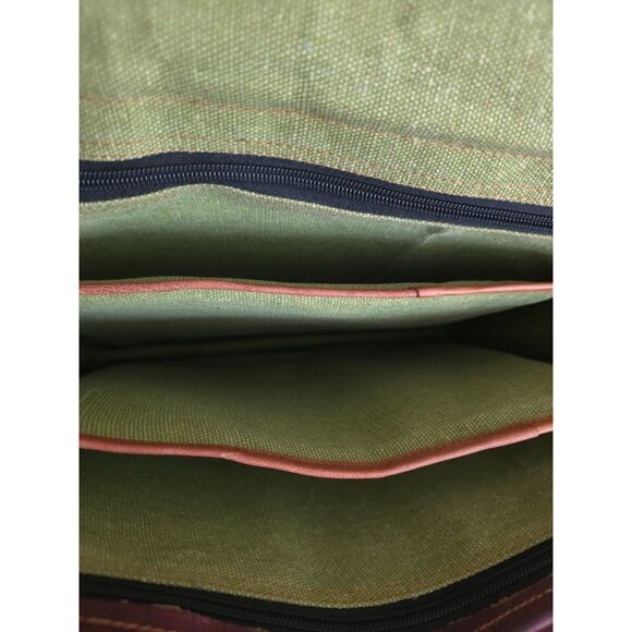 Vintage-Style Handmade Genuine Leather Messenger Travel Bag w/ Adjustable Strap - Picture 4 of 4